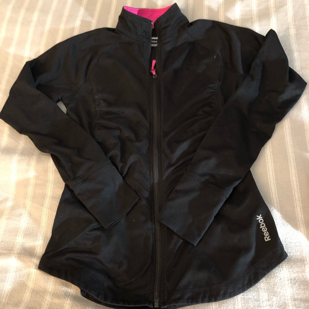 Reebox zip up workout jacket black Xs